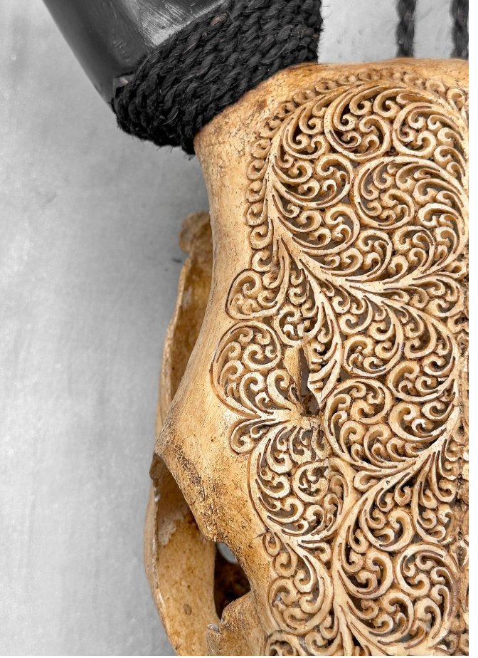 Craniu Sculptat Manual — Motiv Fern Leaf 4