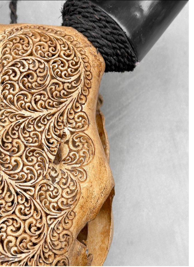 Craniu Sculptat Manual — Motiv Fern Leaf 5